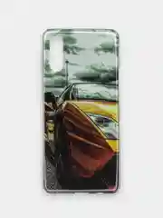 Желтый чехол Samsung Galaxy A02, Самсунг Галакси А02 силиконовый, с рисунком