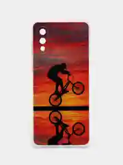 Рыжий чехол Samsung Galaxy A02, Самсунг Галакси А02 силиконовый, с рисунком