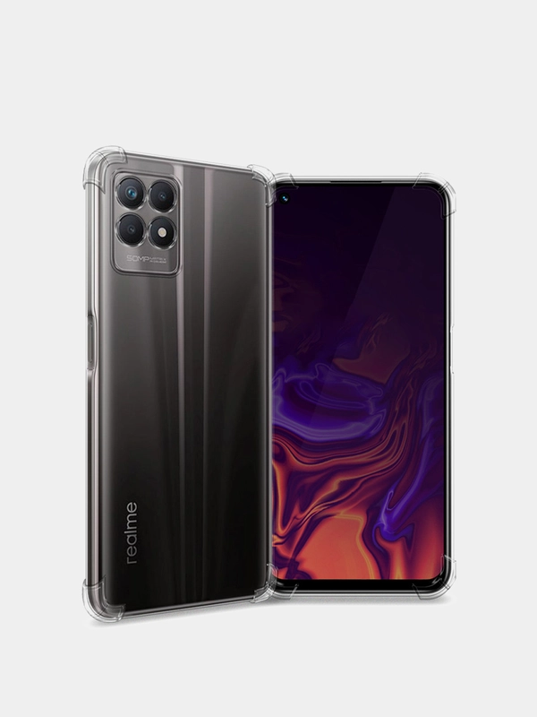 Чехол для Realme 8i, Narzo 50 (Реалми 8 ай, Нарзо 50), прозрачный