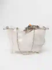 Белый сумка женская, прозрачная, двойная