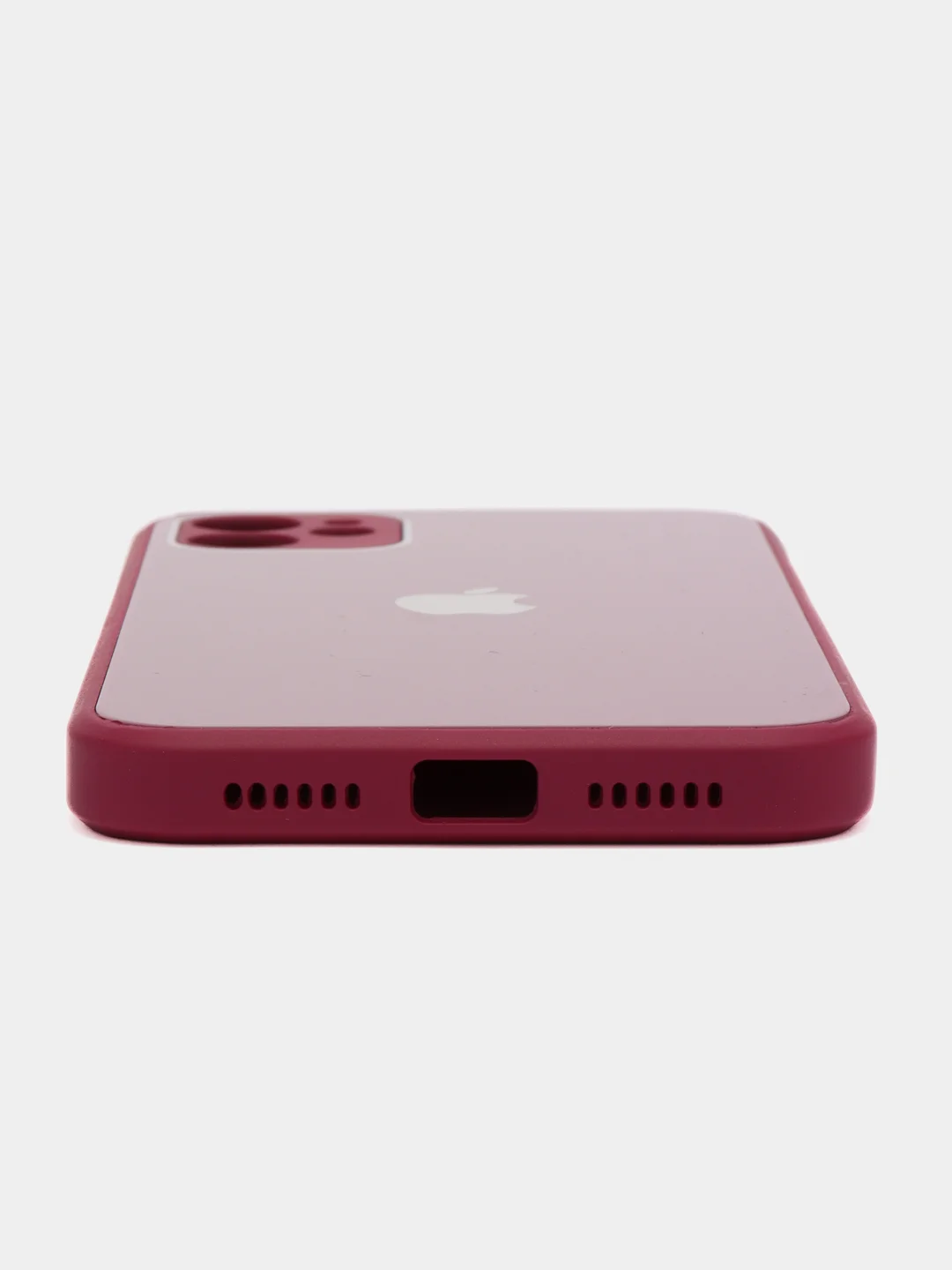 Красный силиконовый чехол для iPhone 11, со стеклянной панелью и защитой для камеры