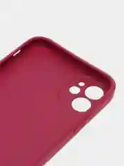 Красный силиконовый чехол для iPhone 11, со стеклянной панелью и защитой для камеры