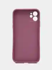 Розовый силиконовый чехол для iPhone 11, со стеклянной панелью и защитой для камеры
