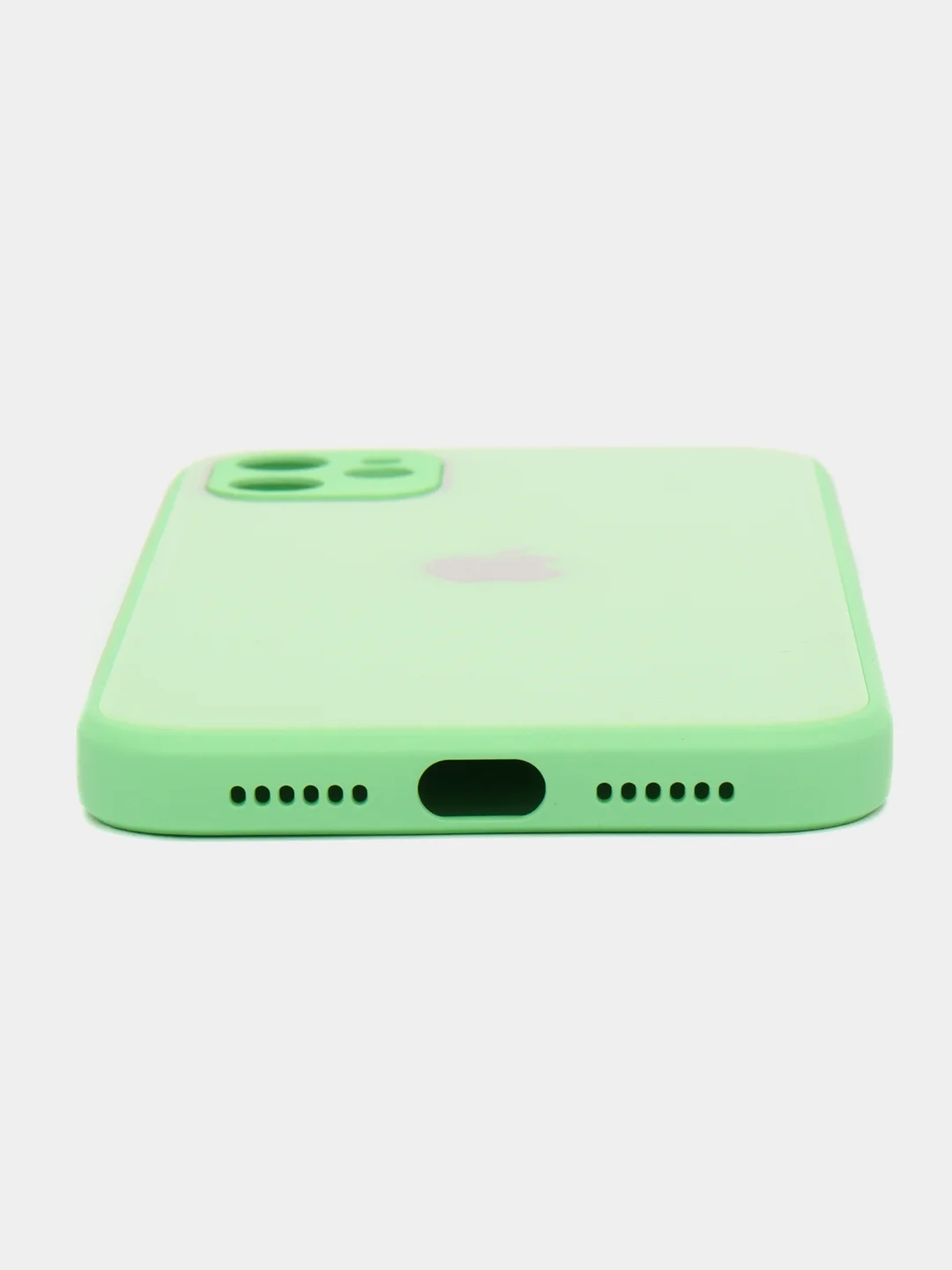 Лайм силиконовый чехол для iPhone 11, со стеклянной панелью и защитой для камеры