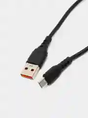 Черный дата-кабель Denmen D06V Micro-USB, 1 метр, 2.4A, быстрая зарядка микро для Android, черный