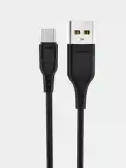 Черный дата-кабель Denmen D06V Micro-USB, 1 метр, 2.4A, быстрая зарядка микро для Android, черный