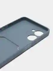 Синий меланж чехол для Realme C33 (Реалми С33), с карманом для карт, прозрачный