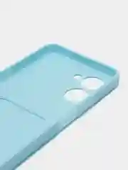 Ледяной чехол для Realme C33 (Реалми С33), с карманом для карт, прозрачный