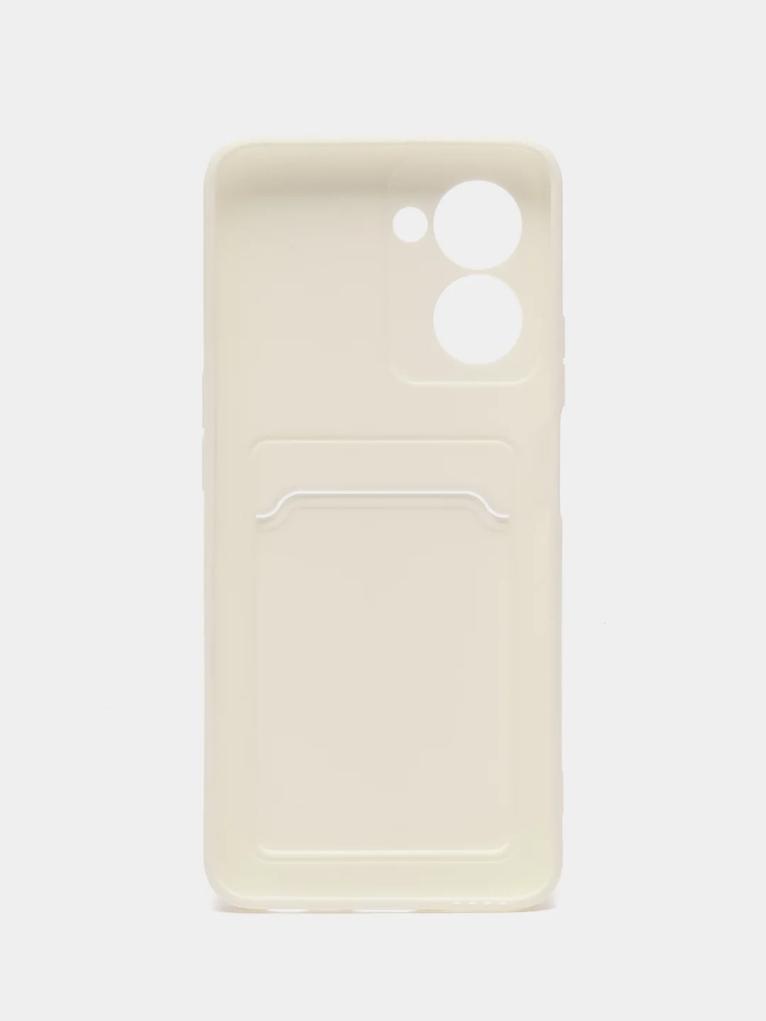 Белый чехол для Realme C33 (Реалми С33), с карманом для карт, прозрачный