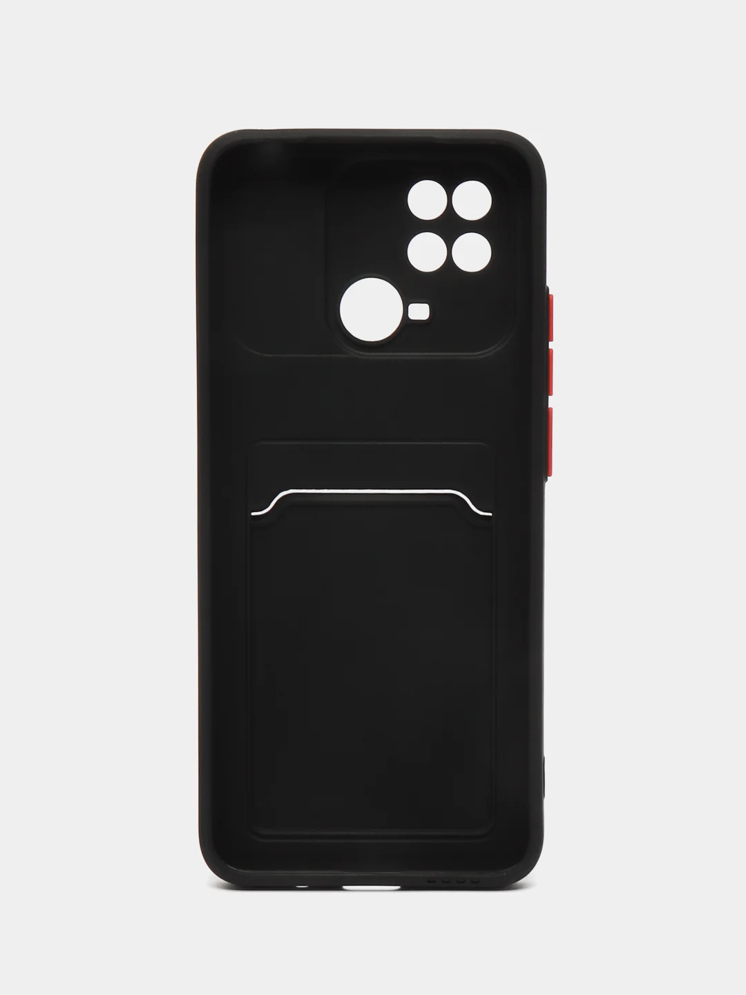 Черный чехол для Xiaomi Redmi 10C Poco C40 Редми 10С Поко С40 с карманом для карт прозрачный