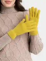Лимонный перчатки женские с начесом