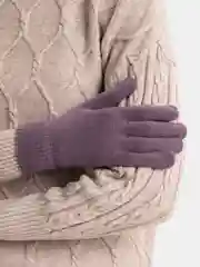 Сиреневый перчатки женские с начесом