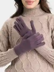 Сиреневый перчатки женские с начесом