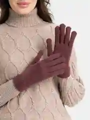 Бордовый перчатки женские с начесом