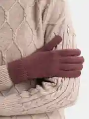 Бордовый перчатки женские с начесом