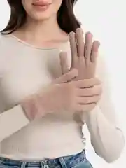 Бежевый перчатки женские с начесом