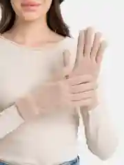 Пудровый перчатки женские с начесом