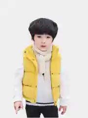 Желтый жилет утепленный детский, демисезонный