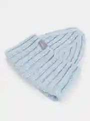 Голубой шапка женская "Крис", вязаная, с отворотом