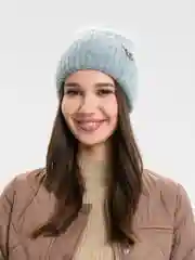 Мятный шапка женская  на флисовом подкладе Сафи