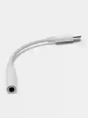 Белый переходник с разъема для наушников 3,5мм Jack на iPhone Apple Lightning