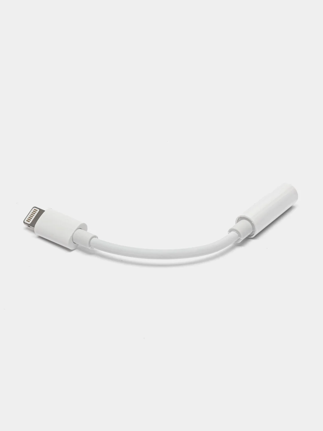 Белый переходник с разъема для наушников 3,5мм Jack на iPhone Apple Lightning