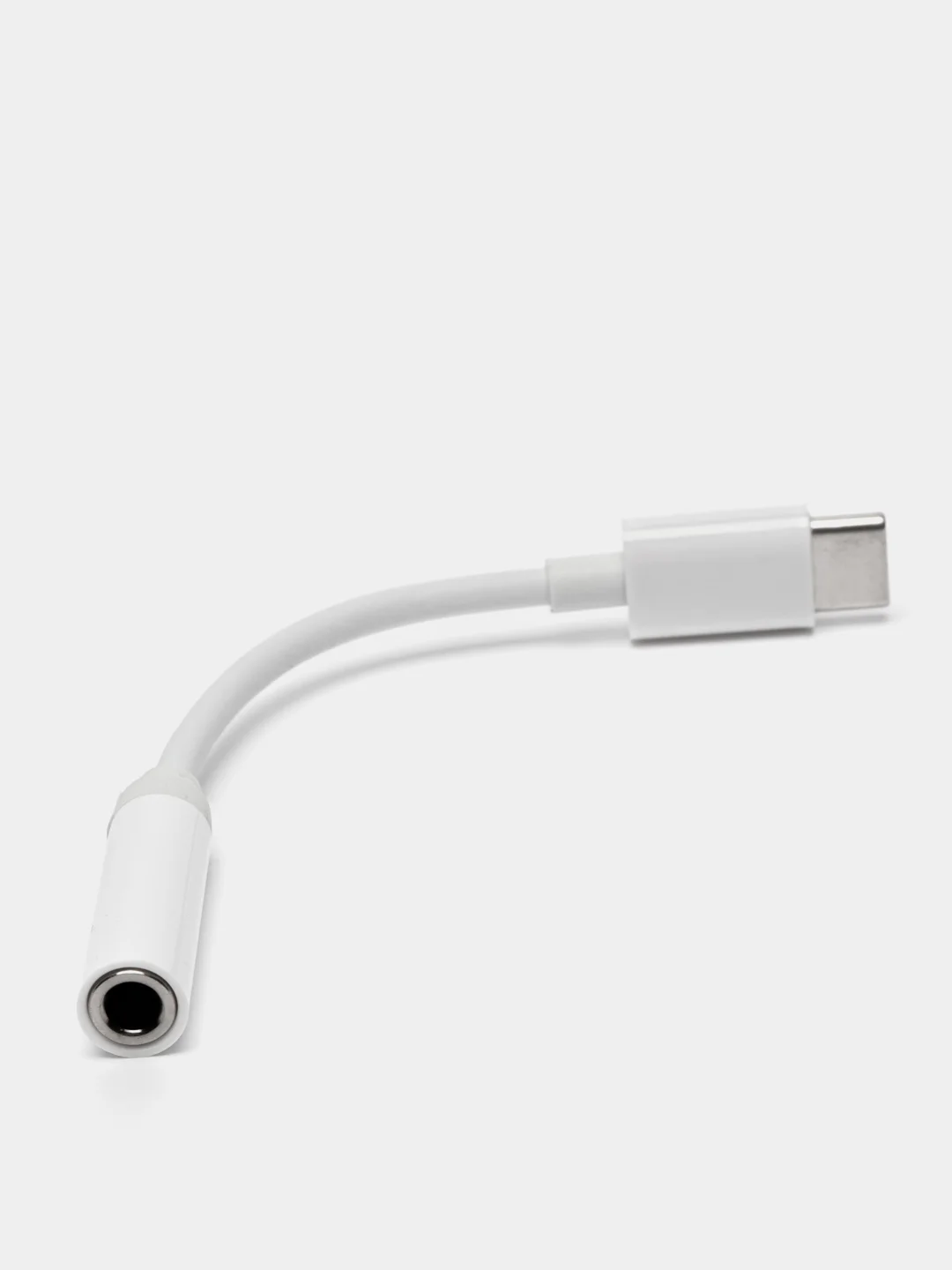 Белый переходник на чипах GeneralPlus Type-C на наушники 3,5мм Jack