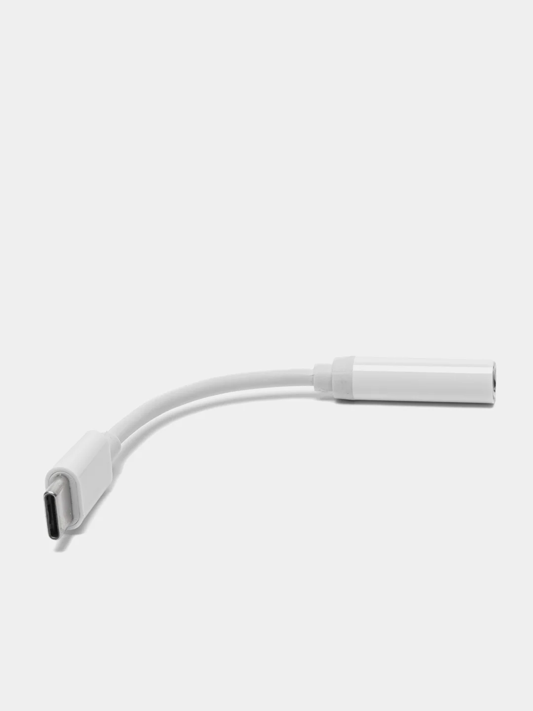 Белый переходник на чипах GeneralPlus Type-C на наушники 3,5мм Jack