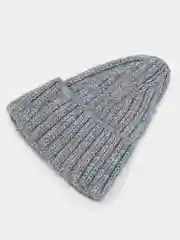 Серый шапка женская "Крис", вязаная, с отворотом
