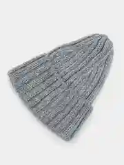 Серый шапка женская "Крис", вязаная, с отворотом