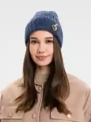 Синий шапка женская зимняя КЕТ на флисе