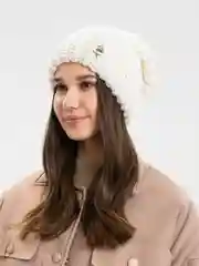 Белый шапка женская "Ариэль", двухслойная, зима-демисезон
