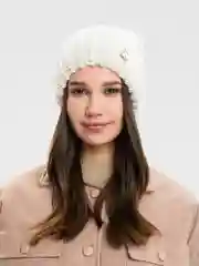 Белый шапка женская "Ариэль", двухслойная, зима-демисезон