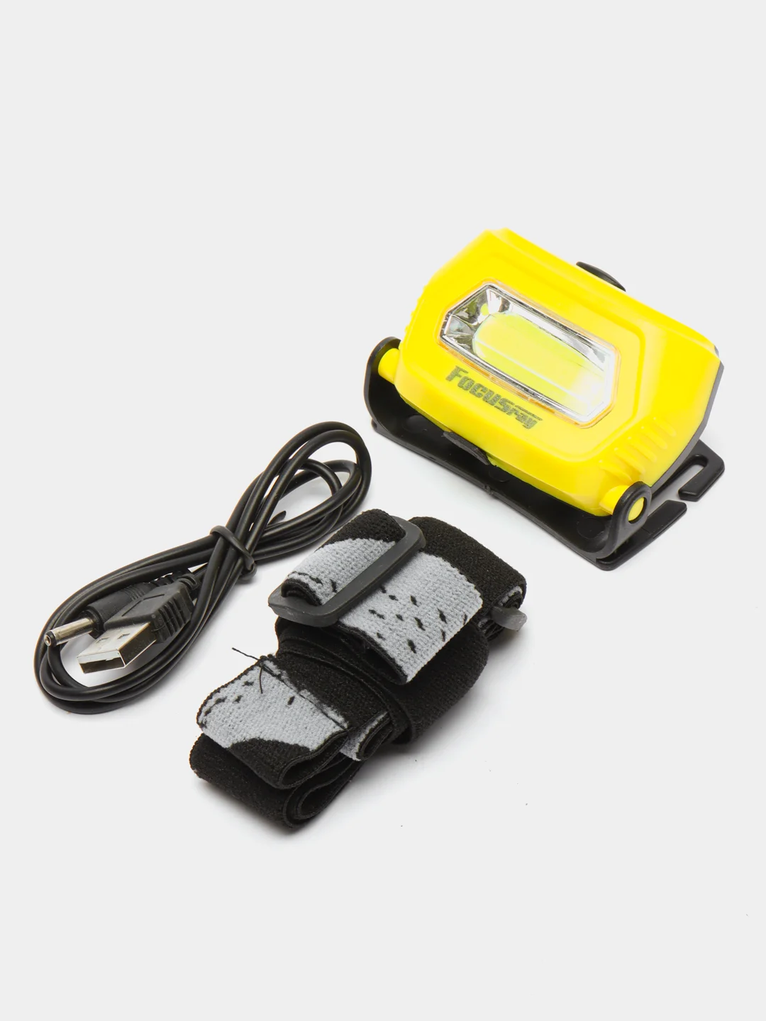 Фонарь налобный Focusray 1057, аккумуляторный, пластик, 3 режима, 3,7V, 770 мАч, 3W