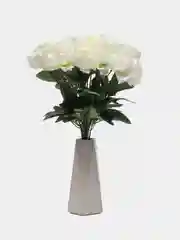 Белый искусственные цветы, пионы, букет, 18 голов