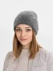 Угольный шапка женская  на флисовом подкладе Сафи