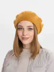 Бронзовый берет ажурный Аглая, женская шапка бини