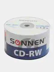 Диски CD-RW SONNEN 700Mb 4-12x Bulk (термоусадка без шпиля) КОМПЛЕКТ 50шт, 512578