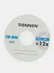 Диски CD-RW SONNEN 700Mb 4-12x Bulk (термоусадка без шпиля) КОМПЛЕКТ 50шт, 512578