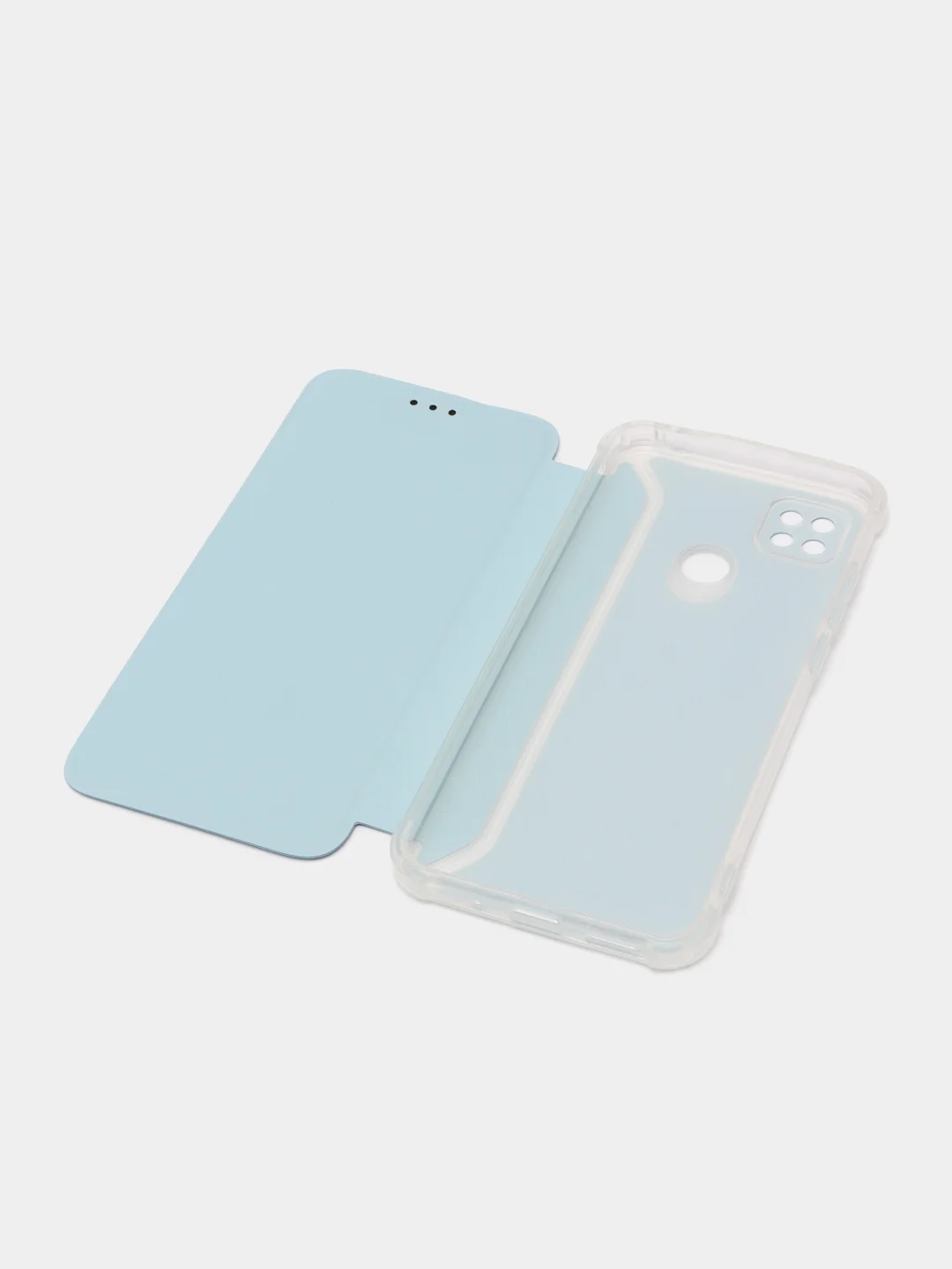 Светло-синий чехол-книжка Xiaomi Redmi 10C, Poco C40, 9A,  9C, 10A