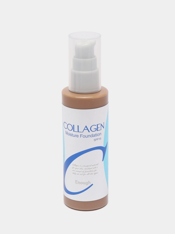 Enough / Тональная основа Collagen Moisture Foundation SPF 15, тон 21 (светлый беж), 100 мл.