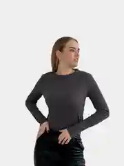 Угольный лонгслив в рубчик, женский, свитшот, футболка, толстовка