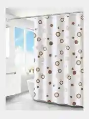 Коричневый штора для ванной комнаты с кольцами, 180 х 180 см