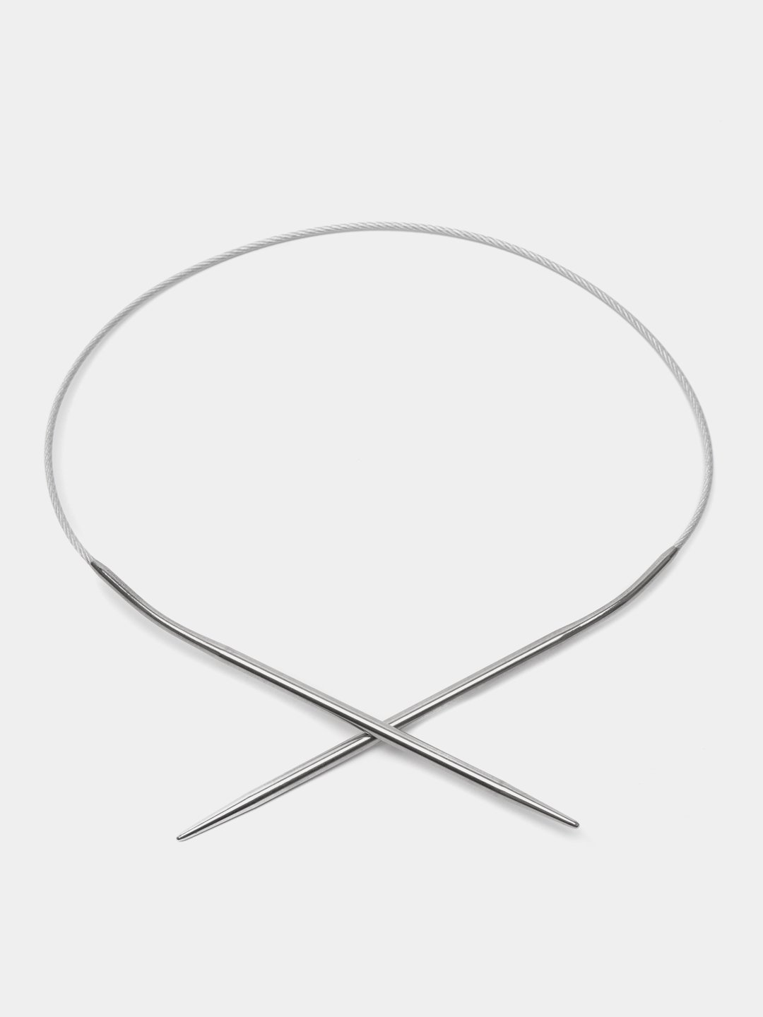 Спицы для вязания, круговые, с металлическим тросом, d = 1.2 мм, 100 см