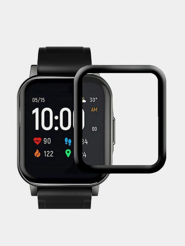 Защитная пленка Watch PMMA для Haylou Solar LS02, черная рамка