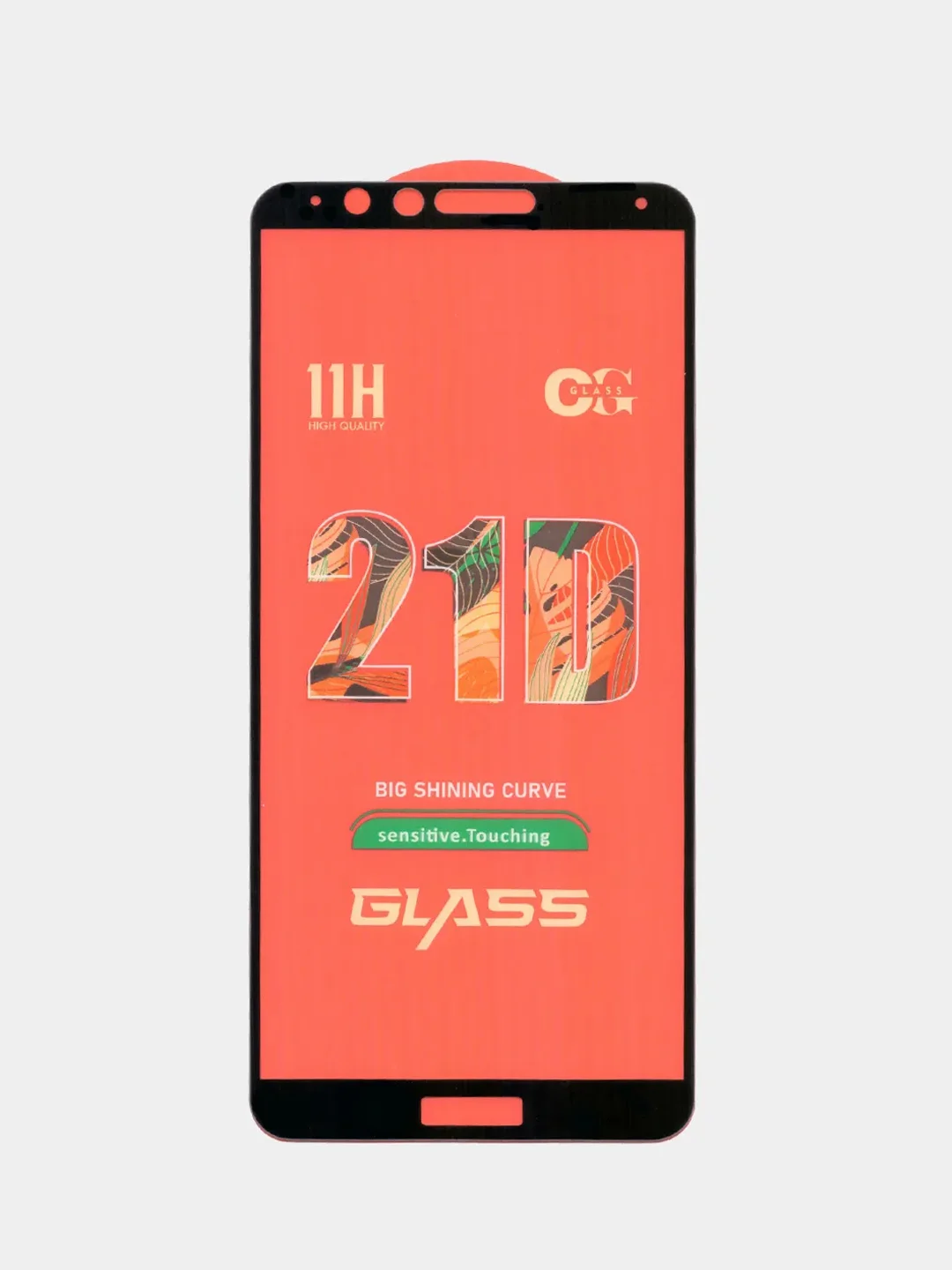 Защитное стекло для Huawei Honor 7X (Хонор 7Х) c черной рамкой