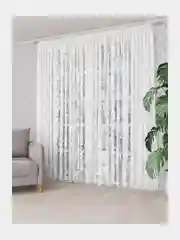 Белый полупрозрачный мраморный тюль