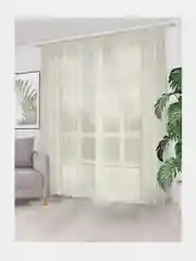 Молочный полупрозрачный мраморный тюль