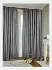 Серебряный однотонные шторы Мона Блэкаут