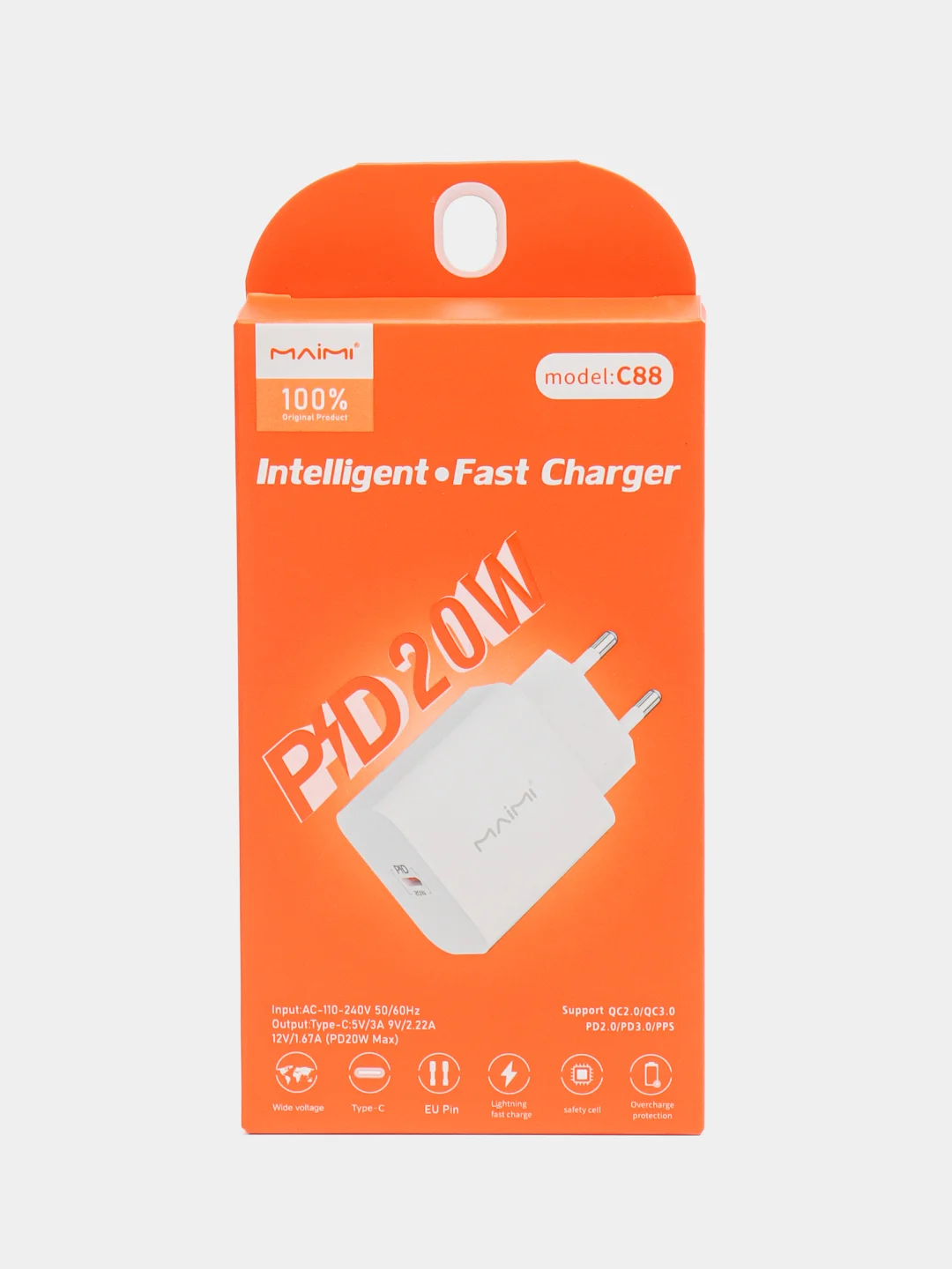 Сетевое зарядное устройство Maimi Power Delivery, с разъемом Type-C